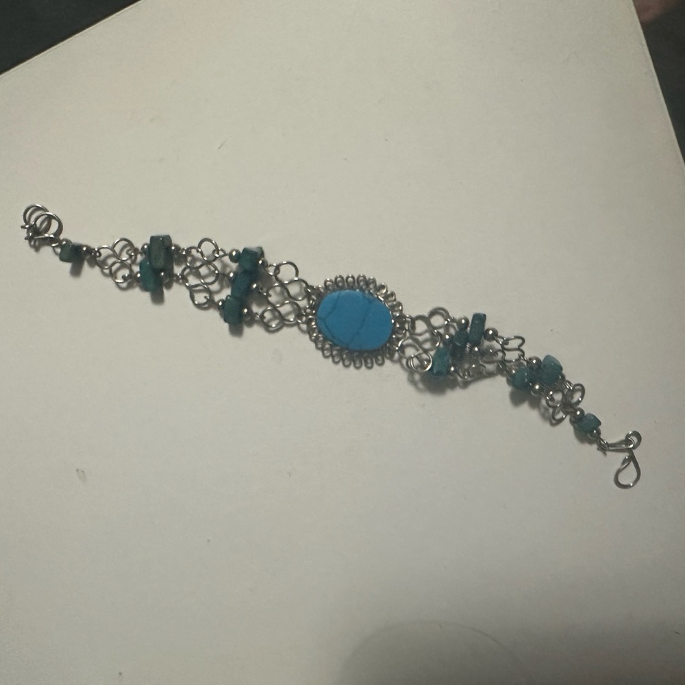 Turquoise and Silver Women's Bracelet